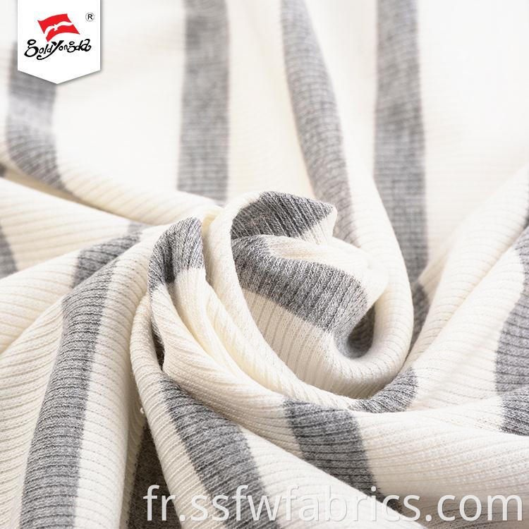 Soft Hand Feel Rib Knit Fabric